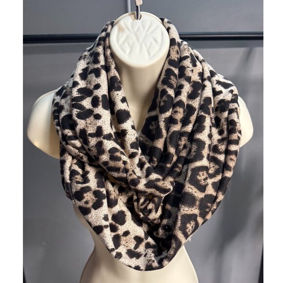 Leopard Print Infinity Scarf - Picture 2 of 3